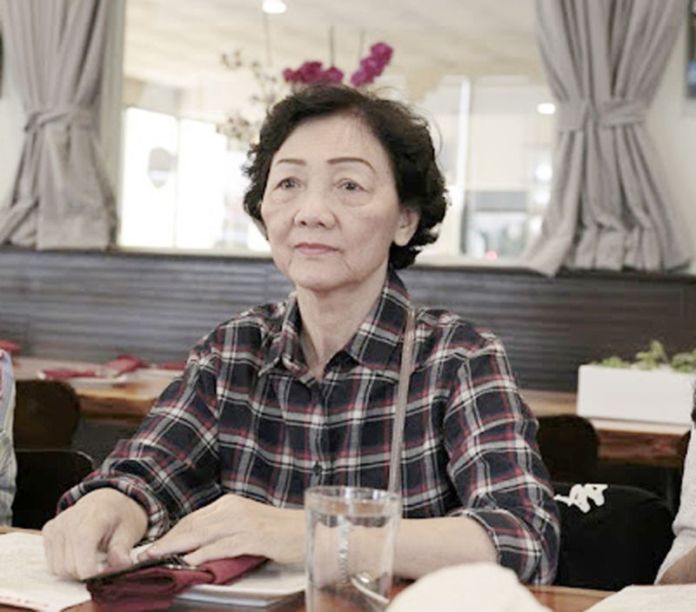 Bà Bùi Thiện Hường, vợ ông Đỗ Văn Điền - người bị giết khi vượt ngục tù Cộng Sản. (Hình Linh Nguyễn-Người Việt)