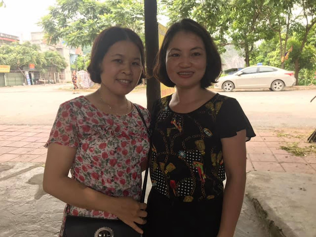 Cô Nguyễn Thị Tình và Nguyễn Huyền Trang