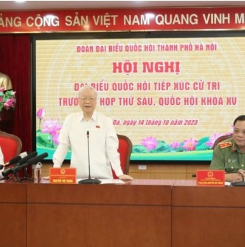 Nguyễn Phú Trọng tiếp xúc cử tri 14-10-2023