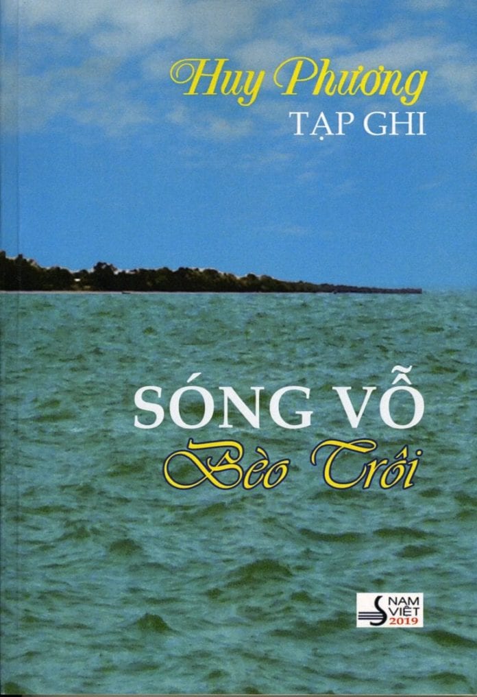 Bìa sách 'Sóng Vỗ Bèo Trôi', tác phẩm mới nhất của nhà văn Huy Phương. (Hình Người Việt)