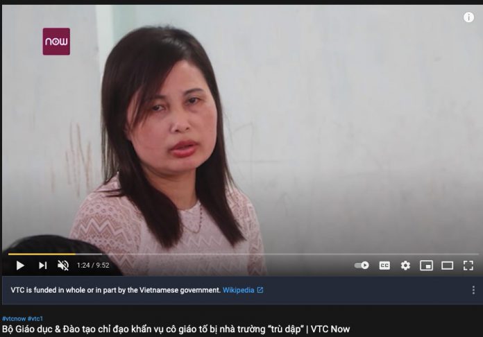 cô giáo Nguyễn Thị Tuất – giáo viên Trường Tiểu học Sài Sơn B, Quốc Oai bị nhà trường trù dập