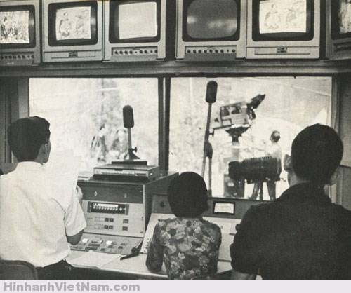 Một buổi phát hình của Đài truyền hình Sài Gòn, trước năm 1975.