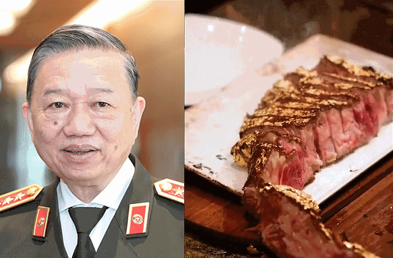 Bộ trưởng Công an Tô Lâm và miếng thịt bò dát vàng trong bữa ăn của Bộ trưởng ở nhà hàng của đầu bếp nổi tiếng Salt Bae 
