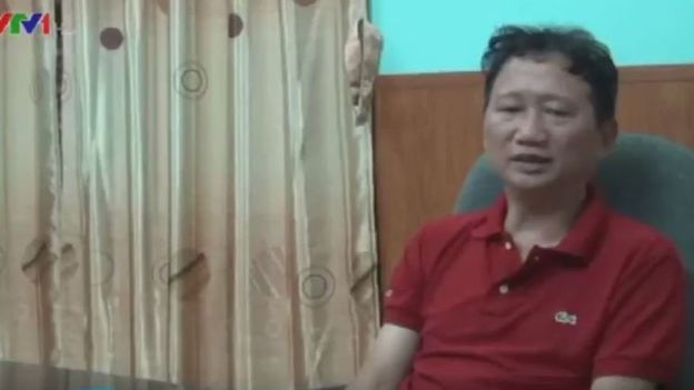 Ông Trịnh Xuân Thanh nói lời xin lỗi trong đoạn phim chiếu trong chương trình thời sự của VTV tối 3-8-2017 