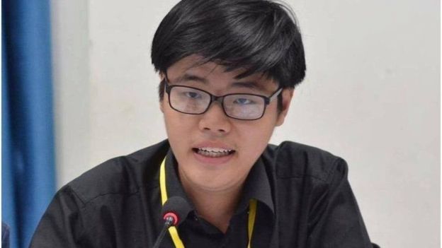 Trần Hoàng Phúc, 24 tuổi bị kết an 6 năm tù giam hôm 31-1-2018 cũng theo điều 88 