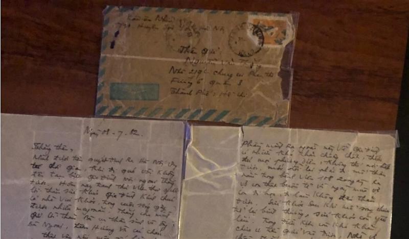Lá thư mà viên Đội Trưởng chấp Pháp T.A.N gửi cho Thiện Ý sau khi anh đổi về Bắc