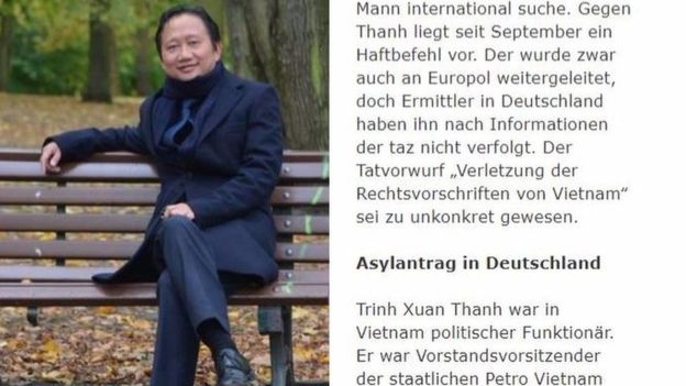 Ông Trịnh Xuân Thanh bị đưa lên xe hơi hôm 23-7-2017 rồi đem sang một quốc gia châu Âu láng giềng, báo Taz viết 
