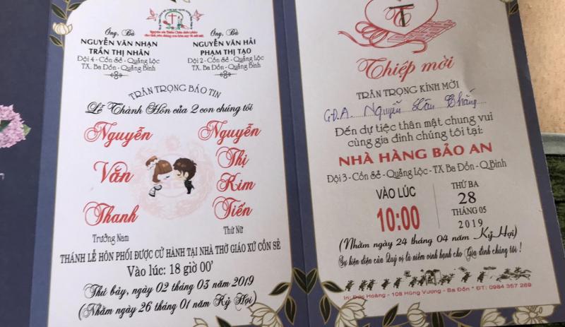 Thiệp cưới Nguyễn Văn Thanh
