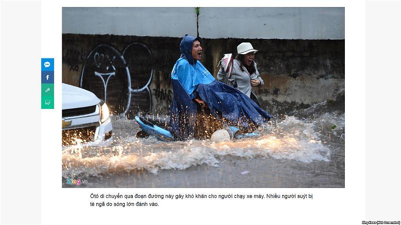 Một con đường ngập lụt ở Sài Gòn, 25 -11-2018