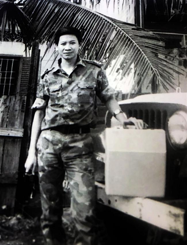 Đại Úy Cảnh Sát Dã Chiến Phan Điệp tại Sài Gòn năm 1973. (Hình Phan Điệp cung cấp)
