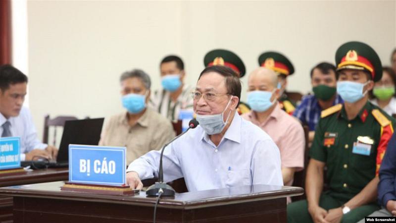 Cựu thứ trưởng Bộ Quốc phòng Nguyễn Văn Hiến bị phạt 4 năm tù. Photo VTV