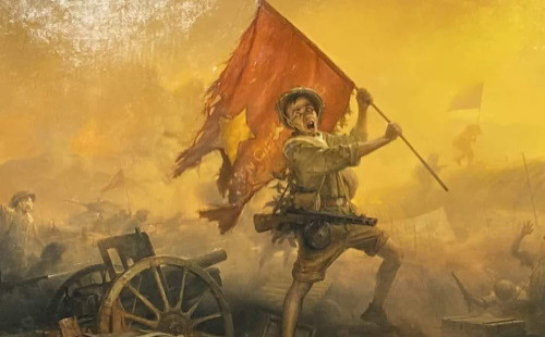 Bức tranh có tên Điện Biên Phủ của hoạ sỹ Mai Duy Minh