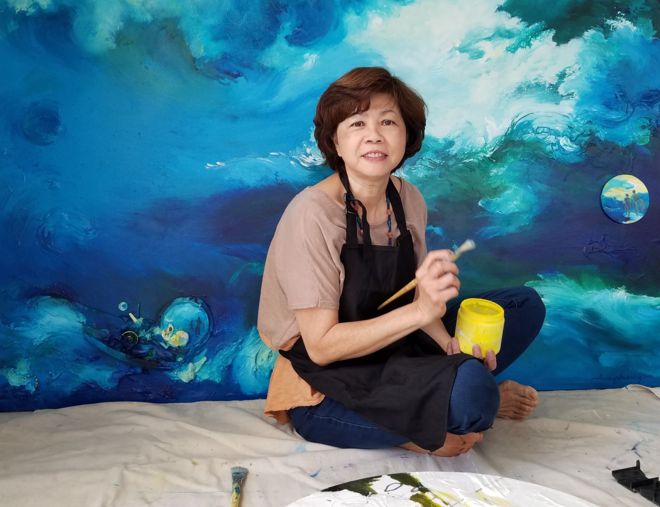 Họa sĩ Ann Phong hạnh phúc nhất khi ở trong phòng vẽ với chiếc cọ trên tay, 2019