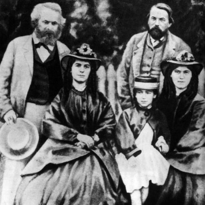 Karl Marx, Friedrich Engels và ba con gái của Marx 