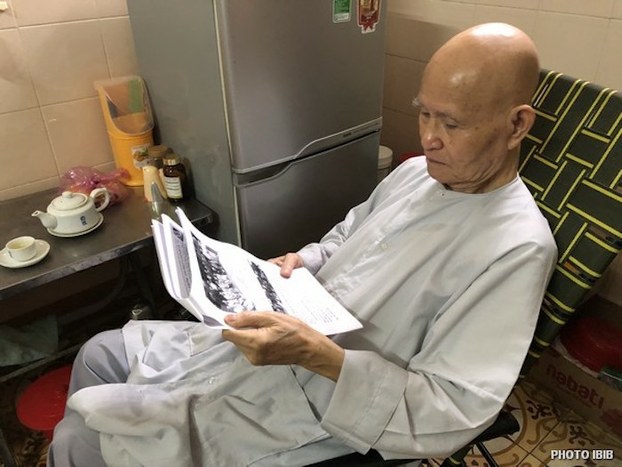 Hoà Thượng Thích Quảng Độ tại Thanh Minh Thiền Viện ở Sài Gòn hôm 3-9-2018